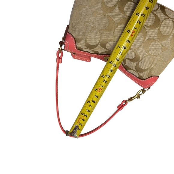 Coach vintage y2k cream beige pink Turlock wristlet clutch mini bag rare - Picture 8 of 11